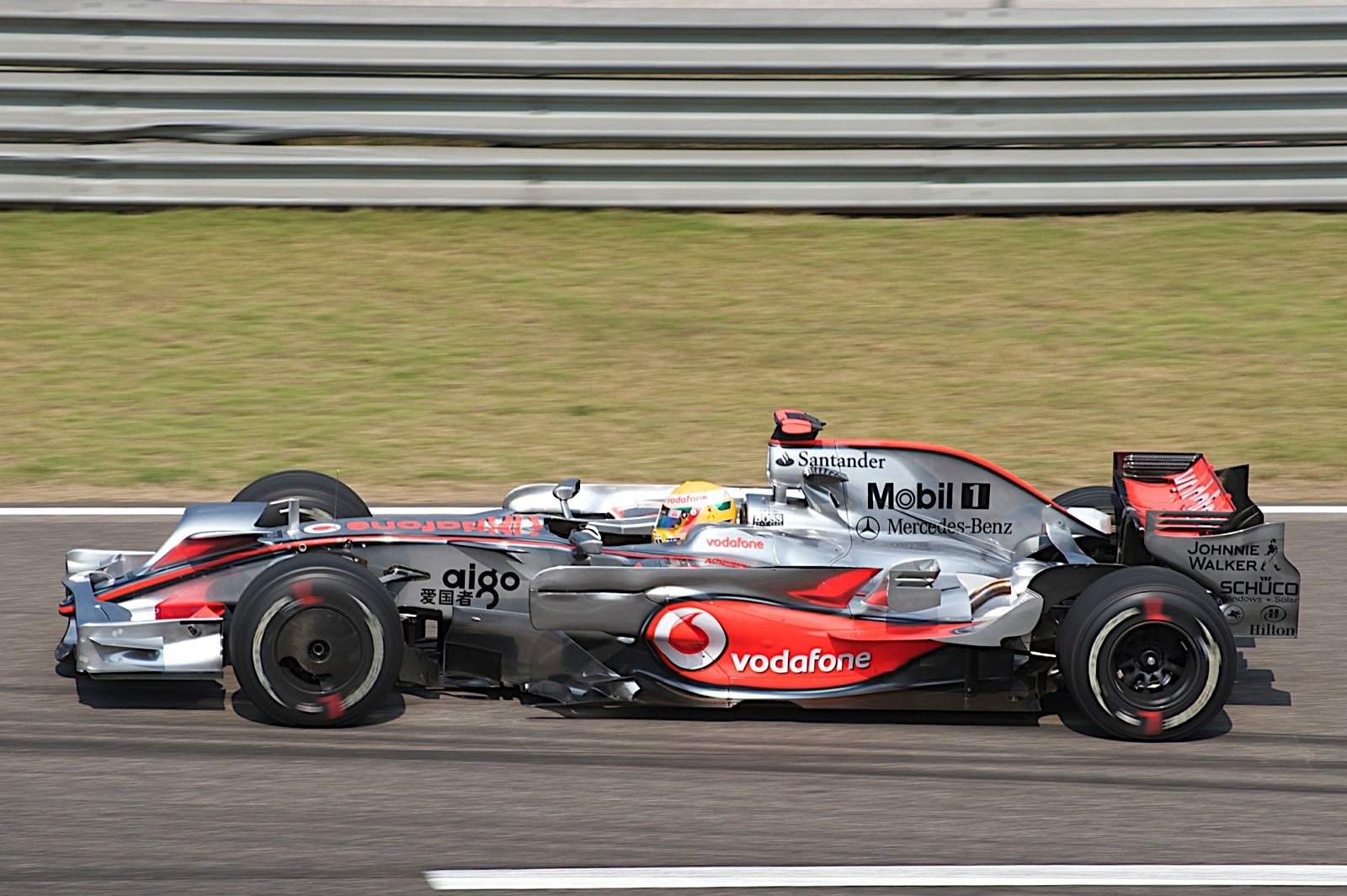 Hamilton in the McLaren MP4-23, 2008